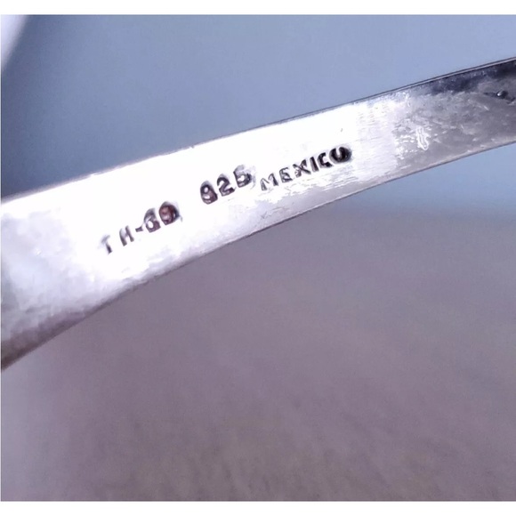 Taxco Mexico Sterling Silver Torc Necklace V Shaped Choker Collar 15-inch 76g - Picture 11 of 15